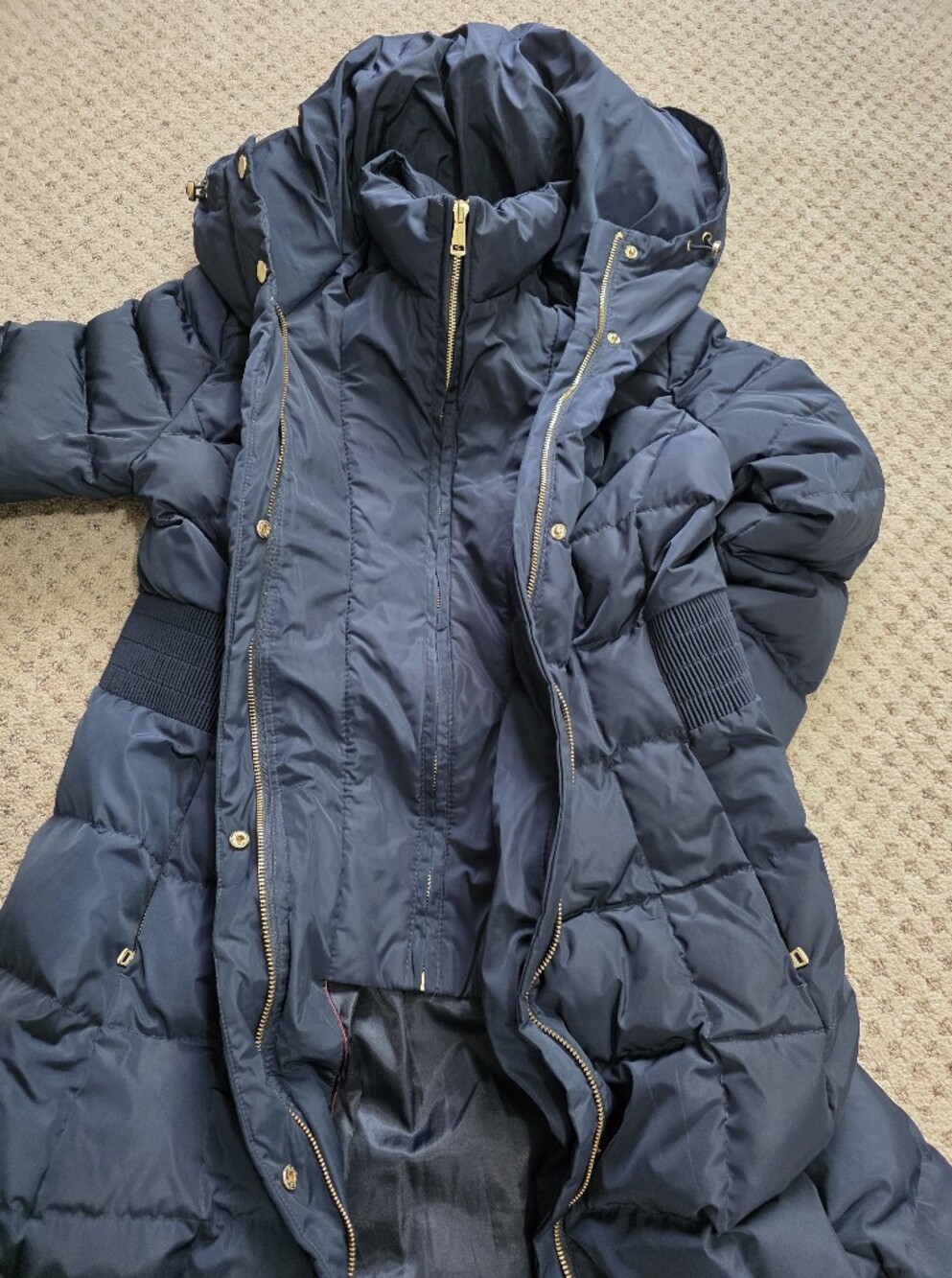 Cole Haan Box-quilt Down Puffer Coat - Picture 4 of 12